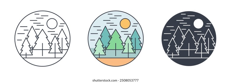 Forest icon symbol vector illustration isolated on white background