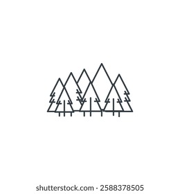 Forest icon symbol vector illustration isolated on white background
