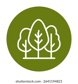 Forest Icon Three Outline Trees. Icon symbol illustration