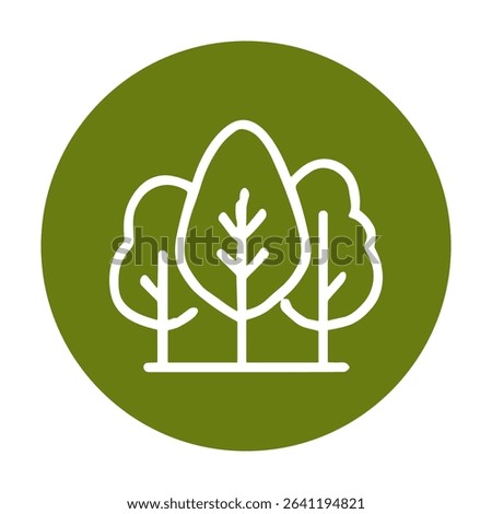Forest Icon Three Outline Trees. Icon symbol illustration