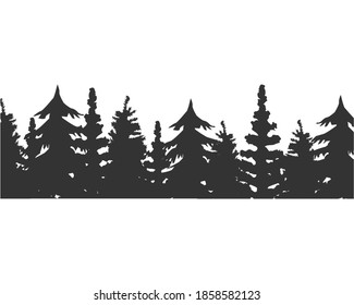 Forest icon. Trees Vector illustration.