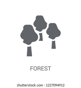 Forest icon. Trendy Forest logo concept on white background from Nature collection. Suitable for use on web apps, mobile apps and print media.