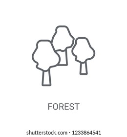 Forest icon. Trendy Forest logo concept on white background from Nature collection. Suitable for use on web apps, mobile apps and print media.