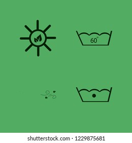 forest icon. forest vector icons set sun leaves, delicate gentle degrees and dry leaves wind