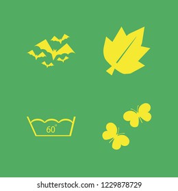 forest icon. forest vector icons set bats, leaf, butterflies and delicate gentle degrees