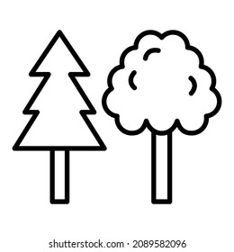 Imagen vectorial de icono de bosque. También se puede usar para aplicaciones web, aplicaciones móviles y medios impresos.