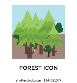 Forest icon vector isolated on white background for your web and mobile app design, Forest logo concept