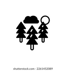 Forest icon in vector. Logotype