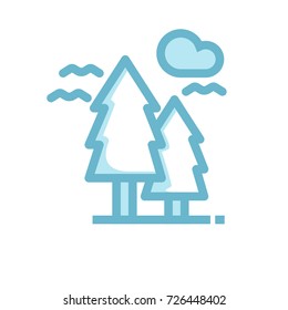 Forest icon vector. Forest modern style design