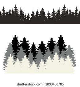 Forest icon vector set. hike illustration sign collection. wild nature symbol.