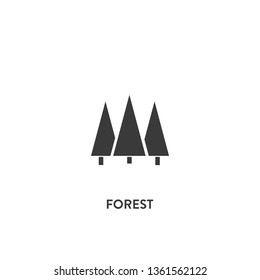 forest icon vector. forest sign on white background. forest icon for web and app