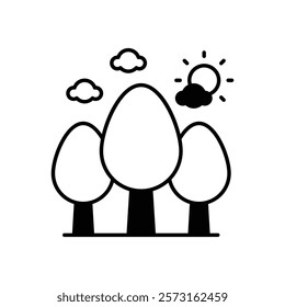 Forest icon vector stock illustration