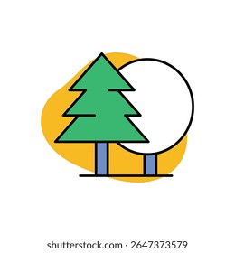 Icono de bosque Vector ilustración de stock