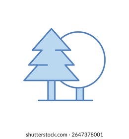 Icono de bosque Vector ilustración de stock