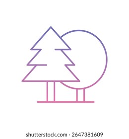 Forest Icon vector stock illustration