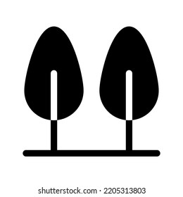 Ilustración de diseño de símbolos vectores de iconos forestales