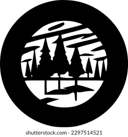 forest icon vector symbol design illustration