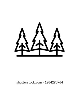 forest icon vector template lineart