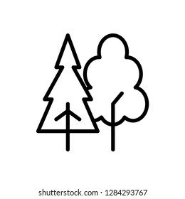 forest icon vector template lineart