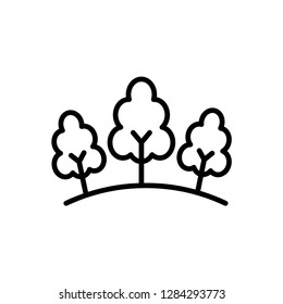 forest icon vector template lineart