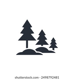 forest icon. vector.Editable stroke.linear style sign for use web design,logo.Symbol illustration.