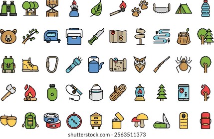 In the forest icons High-Quality Vector Icons Collection with Editable Stroke. Ideal for Professional and Creative Projects.