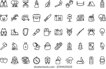 In the forest icons High-Quality Vector Icons Collection with Editable Stroke. Ideal for Professional and Creative Projects.