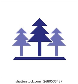 ícones da floresta. vetor colorido simples