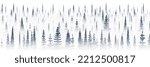 Forest, imitation of a pencil drawing. Vector sketch, banner. 