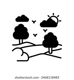 Forest isolated icon. vector illustration