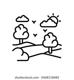 Forest isolated icon. vector illustration