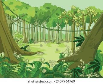 Forest isolated on white background