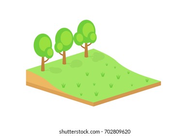 Forest in isometric view