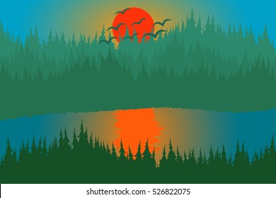 Forest and Lake