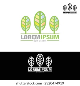 terreno forestal, concepto de diseño de logotipo
