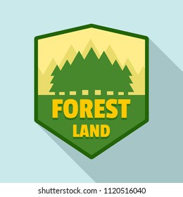 Forest land logo. Flat illustration of forest land vector logo for web design