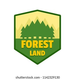 Forest land logo. Flat illustration of forest land vector logo for web isolated on white