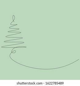 Forest landscape background line drawing vector illustration