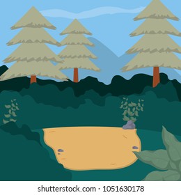 Forest landscape cartoon