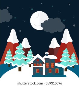 Forest landscape Christmas