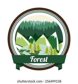 forest landscape design, vector illustration eps10 graphic 