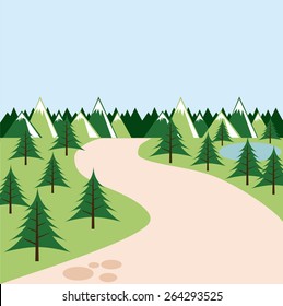 forest landscape design, vector illustration eps10 graphic 