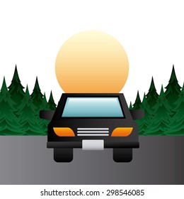 forest landscape design, vector illustration eps10 graphic 