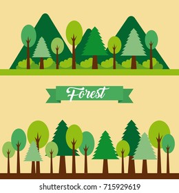 forest landscape natural mountain tree