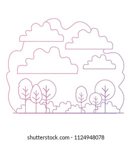 forest landscape scene icon