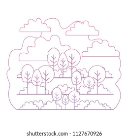 forest landscape scene icon
