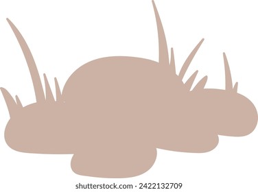 Ilustración de vectores de silueta de paisaje forestal