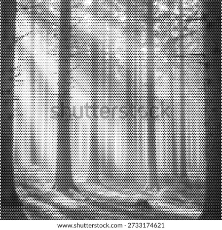 forest landscape trees halftone retro vector nature woods outdoor environment scenery foliage valley wilderness environment habitat