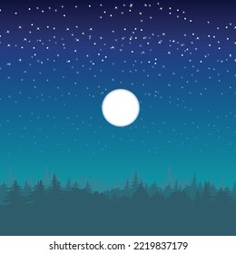 paisaje forestal. Ilustración de fondo del vector
