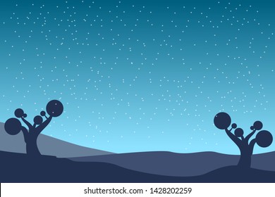 Forest landscape Vector background template